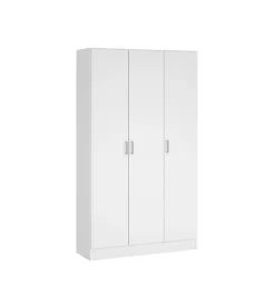 Armadi- Armadio multifunzione 3 ante bianco 104,2x36x180,9 cm