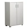 Discount Armadio multifunzione in laminato bianco venato basso 60x35x90 cm Armadi