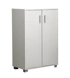 Discount Armadio multifunzione in laminato bianco venato basso 60x35x90 cm Armadi