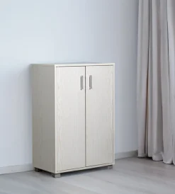 Discount Armadio multifunzione in laminato bianco venato basso 60x35x90 cm Armadi