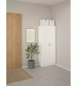 Armadi|Armadio multifunzione bianco 69,2x34,6x170,4 cm