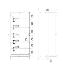 Armadi|Armadio multifunzione bianco 69,2x34,6x170,4 cm