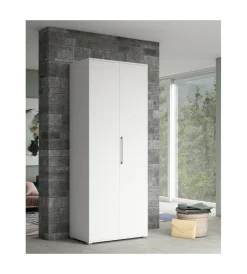 Hot Armadio multiuso 2 ante bianco 80x52x207 cm Armadi