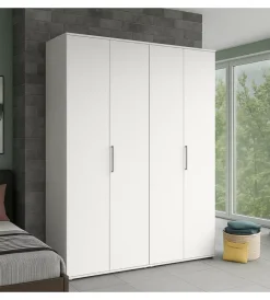 Hot Armadio multiuso 4 ante bianco 160x52x207 cm Armadi
