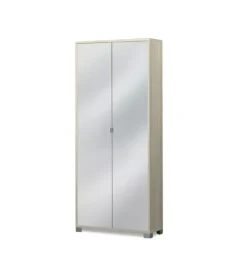 Sarmog Mobili Multiuso|Armadio olmo con 2 ante a specchio, 83x190x29 cm