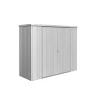 Clearance Armadio per attrezzi "misura 230" in acciaio zincato argento metallizzato, 277x83x182,5 cm - 34080 Contenitori Da Esterno