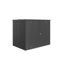 Contenitori Da Esterno-Biohort Armadio per attrezzi "misura 230 large" in acciaio zincato colore grigio scuro metallizzato, 288x155x184 cm