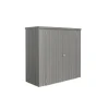 Biohort Contenitori Da Esterno|Armadio per attrezzi "misura 190" in acciaio zincato grigio quarzo metallizzato, 191x83x182,5 cm - 30060