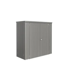 Biohort Contenitori Da Esterno|Armadio per attrezzi "misura 190" in acciaio zincato grigio quarzo metallizzato, 191x83x182,5 cm - 30060