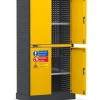 Officina E Garage- Armadio per infiammabili fami "linea 391" con vasca stagna esterna in lamiera giallo 94,4x54x190 cm