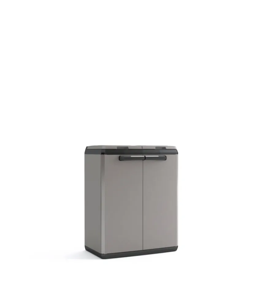 Hot Armadio per raccolta differenziata "split cabinet recycling" in polipropilene 68x39x85 cm Raccolta Differenziata