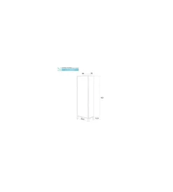 Best Armadio portascope bianco, 60x35x183cm Mobili Multiuso