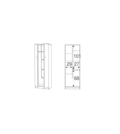New Armadio portascope olmo chiaro, 62x34x183 cm Mobili Multiuso