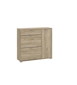 Best Armadio scarpiera quercia con 2 ante e 1 cassetto, 102x33x94,5 cm Scarpiere