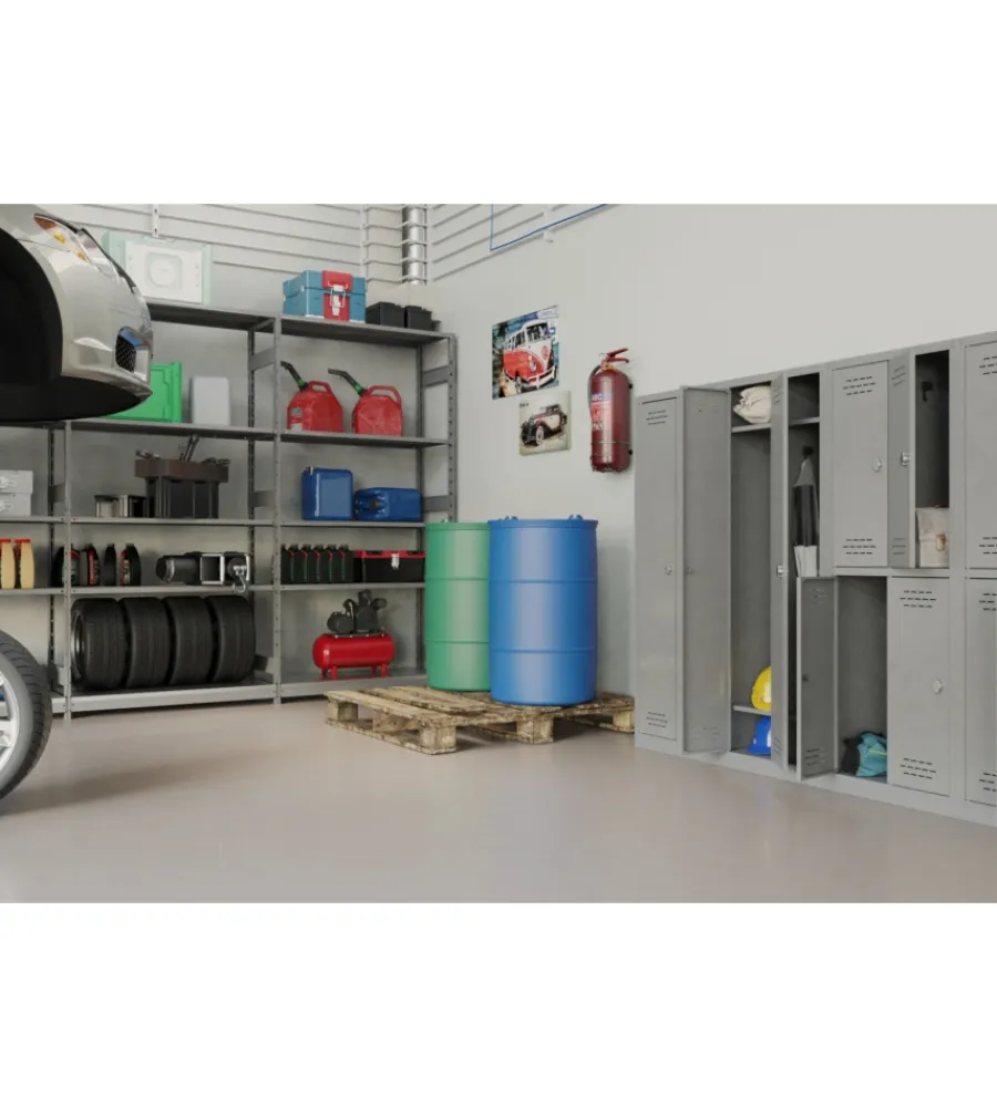 Grima Officina E Garage|Armadio spogliatoio in metallo 2 ante, 60x40x167 cm
