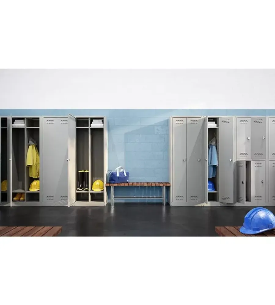 Grima Officina E Garage|Armadio spogliatoio in metallo 2 ante, 60x40x167 cm