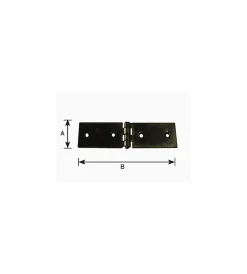 New Asetta 180 x 36 mm. verniciata nero Sistemi Di Fissaggio