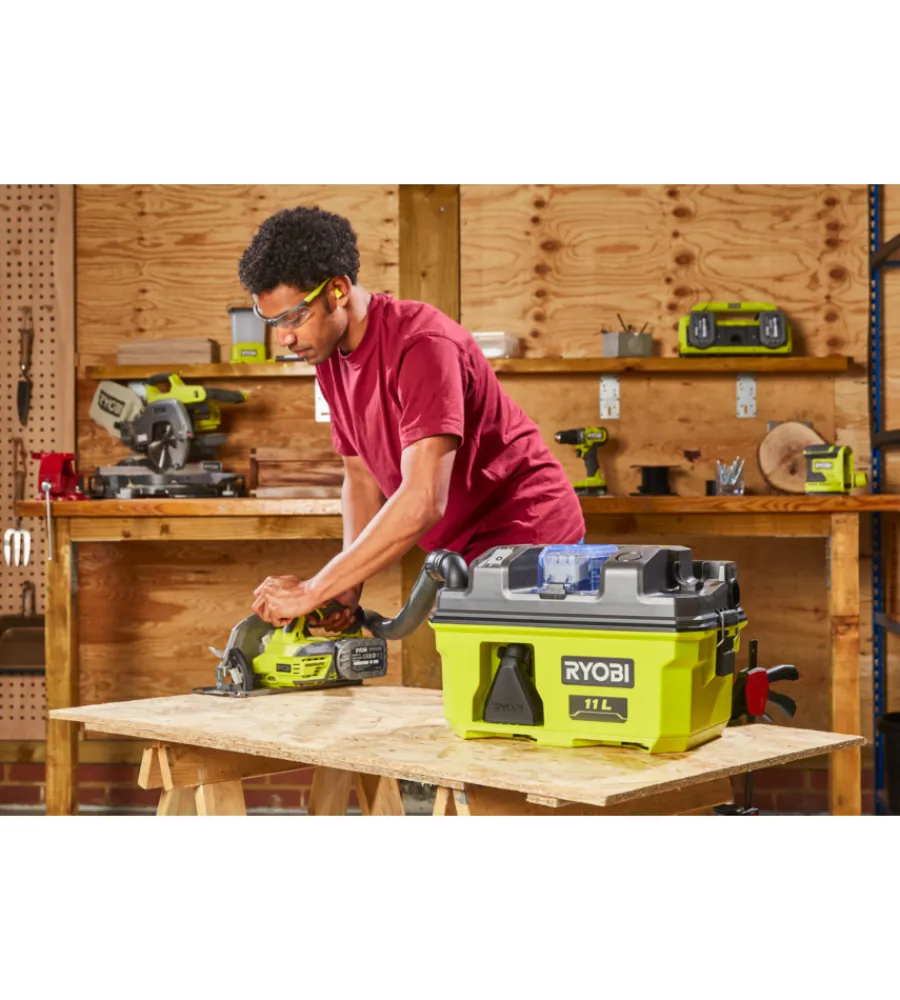 Aspiratori-Ryobi Aspiratore portatile a batteria "rv1811" solo corpo macchina, 18 v
