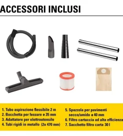 Outlet Aspiratore solidi liquidi elettrico 