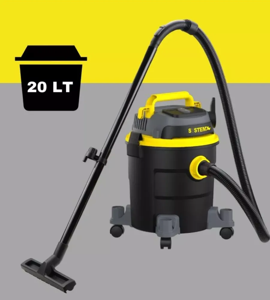 System+ Aspiratori|Aspiratore solidi liquidi elettrico 1200w 20lt 30l/s