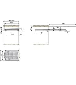 Discount Asse da stiro estraibile ed integrata 945 mm acciaio bianco - . Accessori Lavanderia