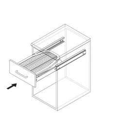 Discount Asse da stiro estraibile ed integrata 945 mm acciaio bianco - . Accessori Lavanderia