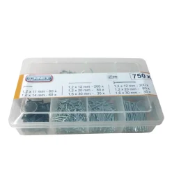 New Assortimento chiodi 750 pz. Sistemi Di Fissaggio