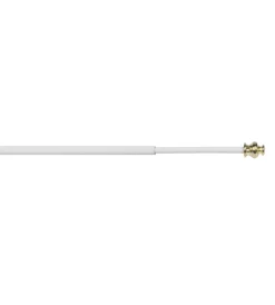 Online Astina in acciaio plasticato bianca testa ottone estensibile da 30 a 40 cm Tessile D'Arredo