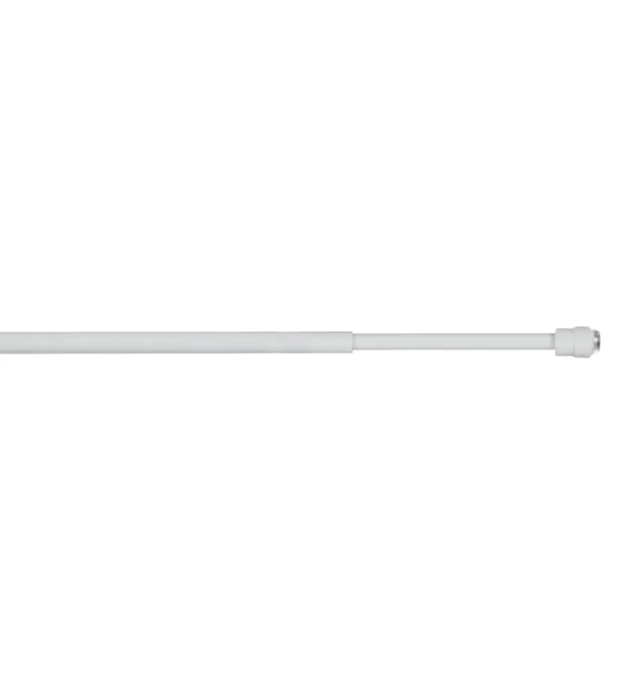 Tessile D'Arredo- Astina per tendine bianca tonda a pressione riducibile da 27 a 36 cm