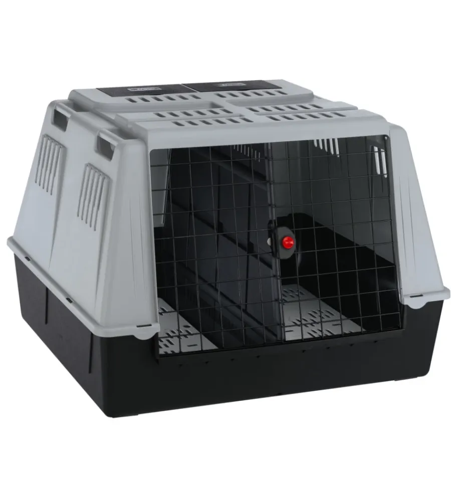 Trasportini Per Cane-Ferplast Atlas car maxi trasportino d'auto per cani 100 x 80 x h 71 cm grigio - .