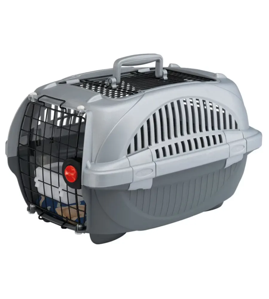 Trasportini Per Cane-Ferplast Atlas deluxe 20 open grigio - trasportino per cane -