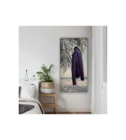 Decorazione Ambienti- Attaccapanni "palm" in legno con 5 ganci, 45x90x1 cm