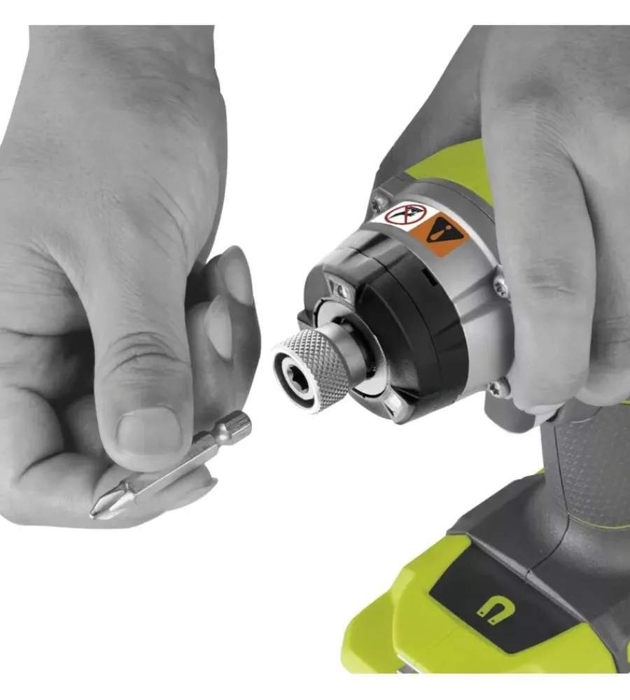 Trapani E Avvitatori-Ryobi Avvitatore ad impulsi a batteria "r18id3-0" 18v, solo corpo macchina