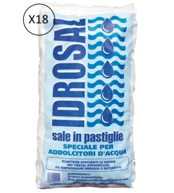 Trattamento Acqua|Bancale 18 sacchi da 25 kg pastiglie di sale idrosal