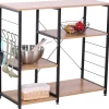 Online Banco cucina legno e metallo nero, 90x40x82 cm Cucina