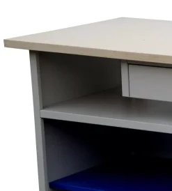 Officina E Garage- Banco da lavoro con ripiani e anta, 120x60x84 cm