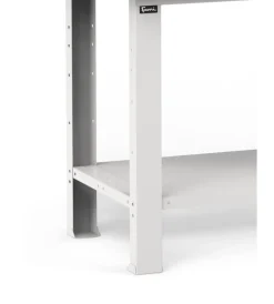 Officina E Garage|Banco da lavoro garage fisso fami "work" in legno di faggio e lamiera grigio chiaro 102,4x75x88,2 cm