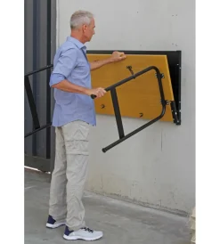 Officina E Garage-Valex Banco da lavoro richiudibile con pannello - 117x60x145 cm
