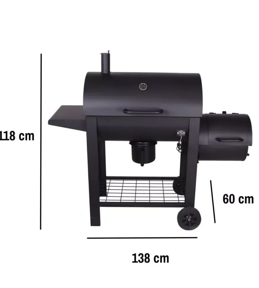 Arnold Barbecue|Barbecue a carbone "colorado" con affumicatore 66x42 cm