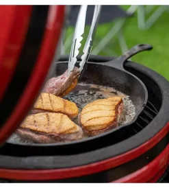 New Barbecue a carbone "minimo 15" in ceramica rosso 46x46x65 cm Barbecue