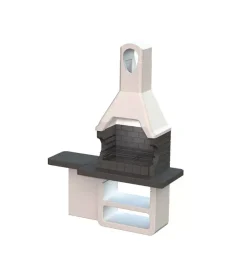 Barbecue-Sarom Fuoco Barbecue a carbonella in calcestruzzo modello ulisse, 170x64x232 cm -