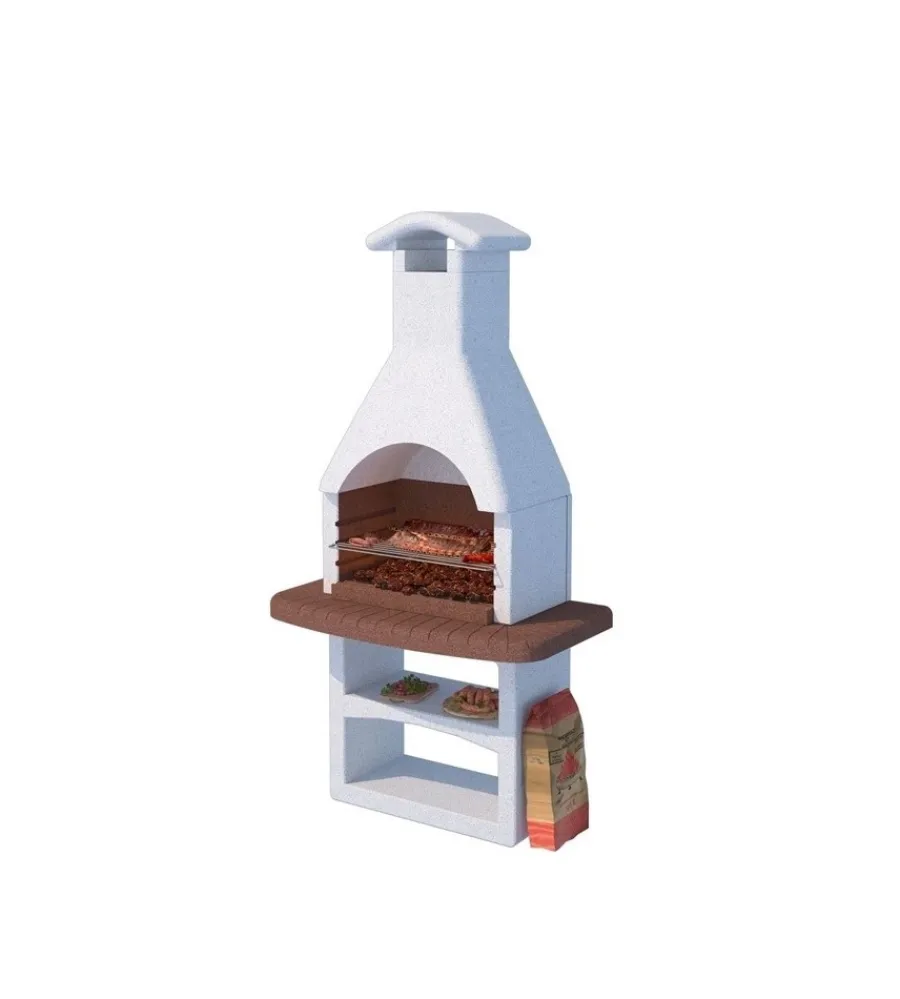 Sale Barbecue a carbonella in cemento "madrid" 90x45x212 cm Barbecue
