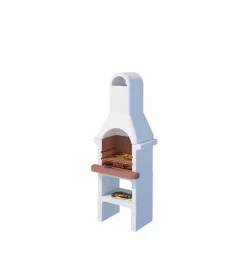 Barbecue-Linea VZ Barbecue a carbonella in cemento "minorca", 65x49x182 cm -