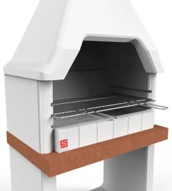 Clearance Barbecue a carbonella in calcestruzzo "monza" 88x58x197 cm Barbecue