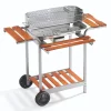 Barbecue-Ompagrill Barbecue a carbonella "60-40 pro c" in acciaio inox 60,5x33x96 cm