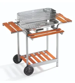 Barbecue-Ompagrill Barbecue a carbonella "60-40 pro c" in acciaio inox 60,5x33x96 cm