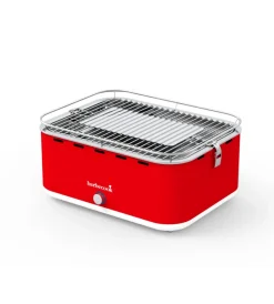New Barbecue a carbonella portatile da tavolo "carlo" rosso 38,5x28,5 cm Barbecue