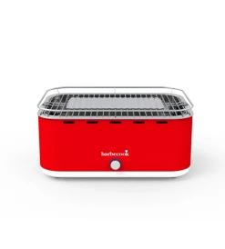 New Barbecue a carbonella portatile da tavolo "carlo" rosso 38,5x28,5 cm Barbecue