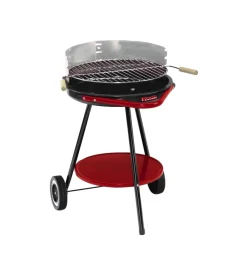 Sandrigarden Barbecue|Barbecue a carbonella rotondo con ruote e griglia  da 48 cm