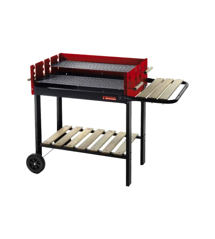 Barbecue-Sandrigarden Barbecue a carbonella "sg 73-53" con ruote 115x56x92 cm